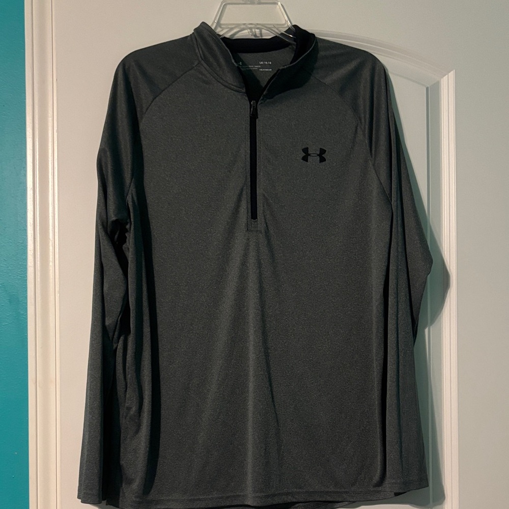 Under Armour Men's Dark Gray Dry-fit half zip
